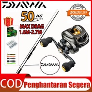DAIWA Casting Set Pancing Set bc reel bc set Corbon Rod Casting Mesin Casting Joran Pancing Set