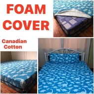 【Comfortable】 full foam cover with long zipper pure canadian cotton semi-single 30*75*4 inches (URATEX COVER ONLY)