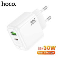 Củ sạc nhanh 2 đầu ra usb và type C pd30w chính hãng hoco củ sạc 2 cổng PD30W + QC3.0 chất liệu PC