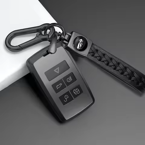 Car Key Case Cover for Land Rover Range Rover Sport Evoque Velar Discovery 5 Jaguar XE XF E-Pace F-P