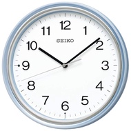 Seiko Analog Wall Clock - Radio-Controlled, Light Blue Pearl, 27.5cm Diameter, Model KX252L