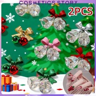 2PCS Internet Celebrity Wearing Nail Bells Internet Celebrity Popular Nail Accessories Transparent C