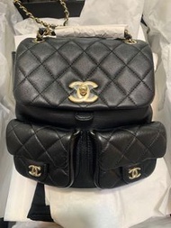 Chanel Duma backpack M size calf skin 中size青蛙背囊 牛皮 (用過一次）