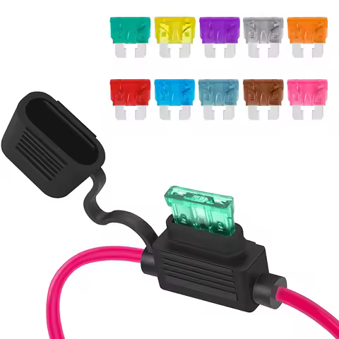 5PCS Inline Fuse Holder 12V Waterproof Car Fuse Socket 18 Gauge Blade Fuse Holder With ATO/ATC For M