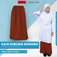 𝐏𝐨𝐰𝐞𝐫 𝐂𝐚𝐭 KAIN KURUNG KOSHIBO COKLAT SUSUN TEPI / Primary School / Secondary School Uniform (Size: 2