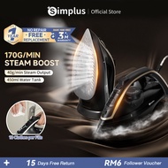 【NEW UPGRATED】Simplus Garment Steam Iron丨170g/min Steam Boost 丨450mL Water Tank 丨2200W High Power丨25