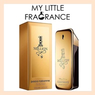 100ml Paco Rabanne 1 Million EDT Eau de Toilette for Men Man Male Guys pour Homme Golden Gold Bar 1M