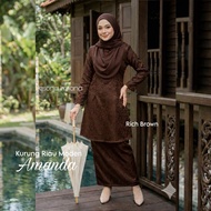 KURUNG RIAU MODEN AMANDA SEDONDON IBU ANAK - RICH BROWN-ASH BLUE-HITAM-LIME GREEN-TEAL BLUE-BURGUNDY