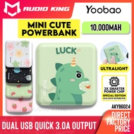 YOOBAO Cute Mini Cartoon Powerbank 10000mAh Fast Charging 3A Type C Output Small Pawer Bank AK6024M