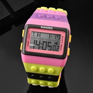 【HOT Wrist watch 699】 Fashion Rainbow Watch Women Led Digital Watches SHHORS Multifunction Electronic Wristwatches Ladies Girls Watches Reloj Mujer
