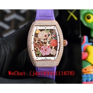 Franck Muller V32 Vanguard Rose Skeleton 32*42.3mm Swiss Ronda quartz movement lady's watch