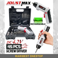 Joustmax 45pcs JST-USB-24201 4.2V Professional Cordless Screwdriver Drill Machine