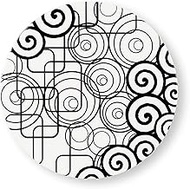 Excelsa Magic Black Ceramic Dolomite and Cork Coaster, 16 x 16 cm