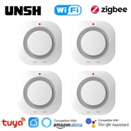 Tuya WiFi ZigBee Smart Smoke Detector Home Security Safety Prevention Smoke Sensor Sound Alarm Work 