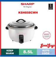 Sharp KSH858CWH 8.5L Rice Cooker I Auto Keep Warm I Non Stick Inner Pot