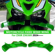 Motorcycle Front Spoiler Wing Front Winglet Lip Fairing Small Wing NEW Accessories For ZX-6R ZX6R ZX
