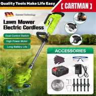 【CARTMAN 】Rechargeable Electric Grass CutterHousehold cordless lawn mower small portable lawn mower yard lawn mower Agricultural harvesting rice mower tool orchard garden trimmer Weeder handheld push mower multi-function lawn mower brushless electric
