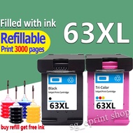 For HP 63 HP 63XL HP 63XXL refillable Ink Cartridge Compatible for HP 5200 5212 5220 5230 5232 5252 