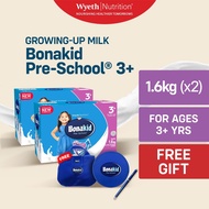 BONAKID PRE-SCHOOL 3+ Powdered Milk Drink for Children Over 3 Years Old 3.2kg (1.6kg - Pack of 2)