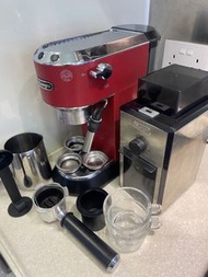 DeLonghi 半自動咖啡機EC685.R。送磨豆機