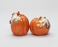 Cosmos Gifts 21037 Ceramic Autumn Red Pumpkin Salt and Pepper Shaker
