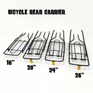 Bicycle 16" 20" 24" 26 Inch Rear Carrier Rack Seat Bike Back Seat Besi Duduk Belakang Basikal
