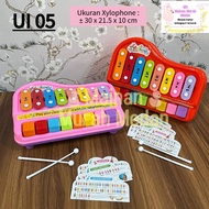 Mainan Murah Medan - Mainan Anak Piano Musik Xylophone Knocking Organ 2in1 / Mainan Edukasi Anak