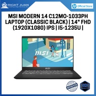 MSI Modern 14 C12MO-1033PH Laptop (Classic Black) | 14" FHD (1920X1080) IPS | i5-1235U |