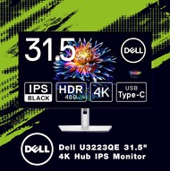 [ผ่อน 0%] Dell U3223QE 31.5" 4K Hub IPS Monitor USB Type-C, DP, HDMI/VESA DisplayHDR™ 400/Rec.709 10