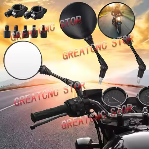 Rearview Mirror Anti-fall Folding Round Motorcycle Side for KTM LC4 Supermoto 990 AdventuRe 990 SMC 