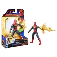 Marvel Spider-Man 6-Inch Deluxe Web Spin Spider-Man Movie-Inspired Action Figure Toy With Weapon Attack Squeeze Legs