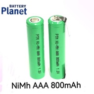 NiMh AAA 800mAh Rechargeable Battery Flat Top