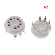 1Pc gold plated 9pin pcb ceramic tube socket valve base for 12AX7 12AU7 ECC83