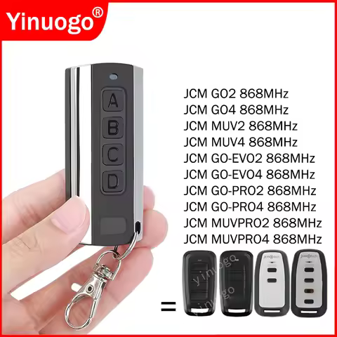 JCM GO 2 4 GO2 GO4 GO-EVO2 GO-EVO4 GO-PRO2 GO-PRO4 MUV2 MUV4 MUVPRO2 MUVPRO4 Garage Door Remote Cont