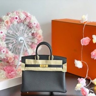 全新 愛馬仕 Hermes Birkin 25 黑金 black ghw