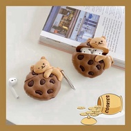 AirPods Pro Airpods 1/2 Gen Wireless Earbuds Protective Case Creative Cookie Bear Bluetooth Earphone Silicone