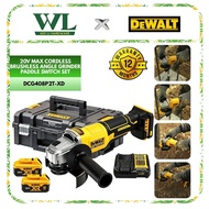 DEWALT DCG408P2T-XD 20V MAX Cordless Brushless Angle Grinder Paddle Switch With 5.0AH Battery x2 & C