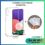 Combo Samsung A05 A05S M34 A34 A54 A24 4G A14 M14 A04 A04S A04E Not full transparent tempered glass 