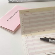 Mini Planner Notebook Daily Task Tracker Monthly Calendar Punch Card Life Record Plan Schedule Noteb