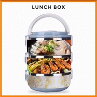 Ready Stock Multicolor Stainless Steel Lunch Box Food 3 Tiers Bekas Makanan 3 TingkatMANGKUK BEKAL 3