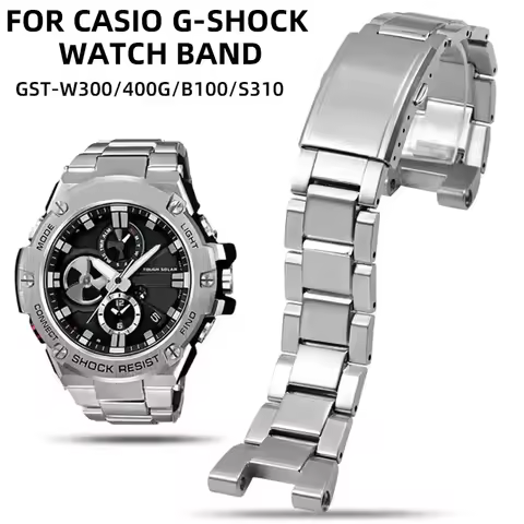 Stainless Steel Watchband for Casio G-Shock Watch Band GST-210 GST-W300 GST-400G GST-B100 S100D/S110
