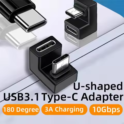 Type-C Female To Male U-Shaped Connector 4K 10Gbps Data Transfer QC PD Fast Charging Adapter for Mob