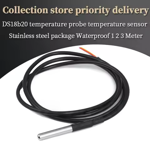 DS18b20 temperature probe temperature sensor 1M 2M 3M DS1820 Stainless steel package Waterproof 18B2