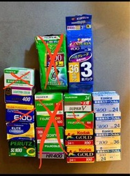 大量日本內銷版 絕版負片正片菲林Fujifilm kodak konica centuria ektachrome ft e100 perutz業務用 富士 柯達菲林膠卷