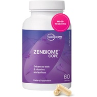 Microbiome Labs Zenbiome COPE - Probiotic Mood Support Supplement with Vitamin B6, B12 & Saffron Ext