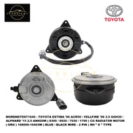 TOYOTA ESTIMA '06 ACR50 / VELLFIRE '06 3.5 ( 8300 / 8920 / 7930 ) CG RADIATOR MOTOR ( ORG ) 168000-1