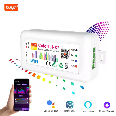 Ws2812B Led Rgbic Strip Light Controller Dc5V-24V wifi Sp511E Music Ws2811 Sk6812 Sp107E Addressable