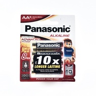 PANASONIC 8PCS RED ALKALINE AA BATTERY LR6T/8B 1.5V