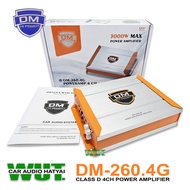 DM hi power เพาเวอร์แอมป์ สำหรับขับเสียงกลางแหลมหรือซับเบส คลาสดี Class D/4CH 3000watts.วัตต์ DM-260.4G