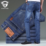 EAGLADE Casual Stretch Denim Pants in Blue 816 C03